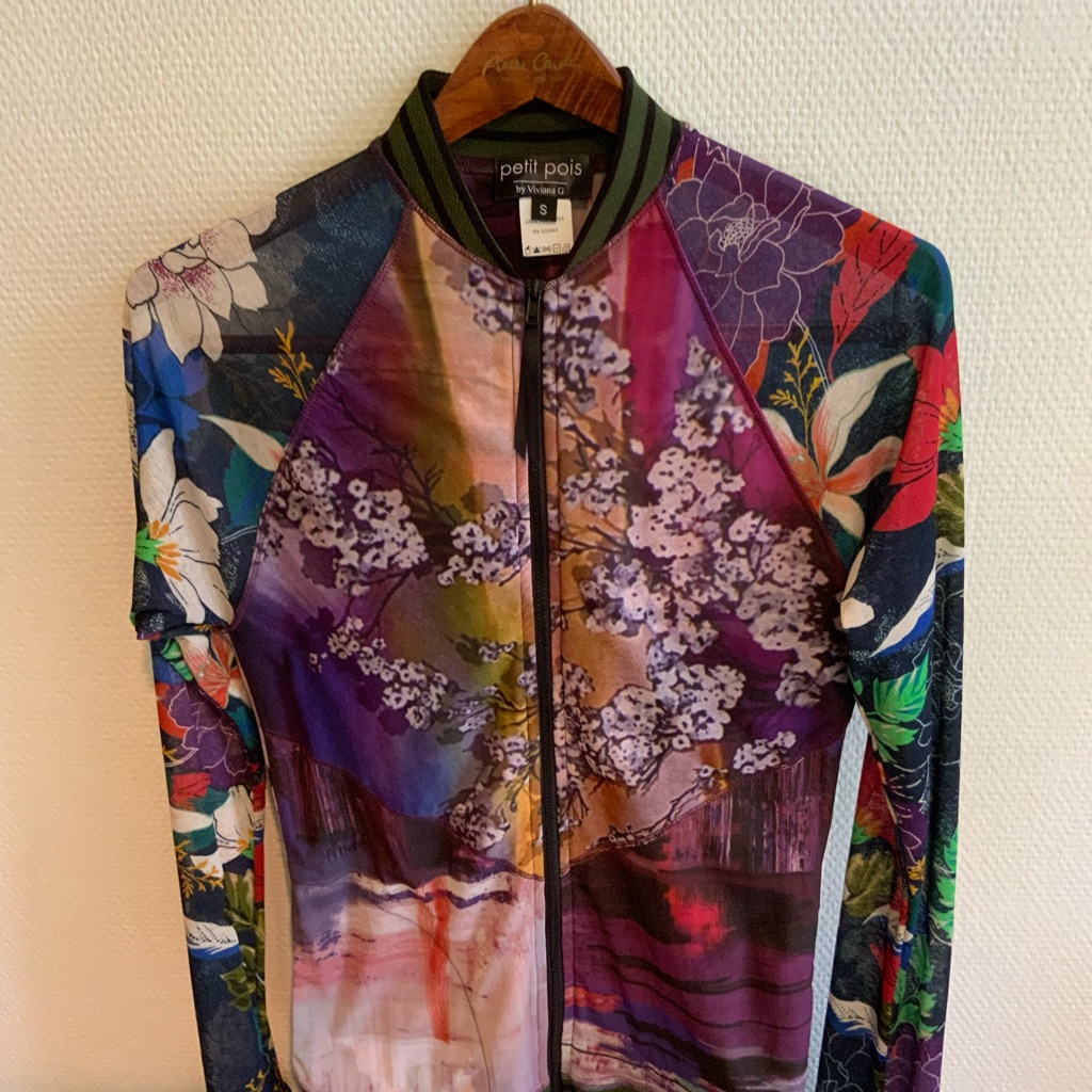 Petite Pois By Viviana G Multicolor Floral Bomber Jacket S